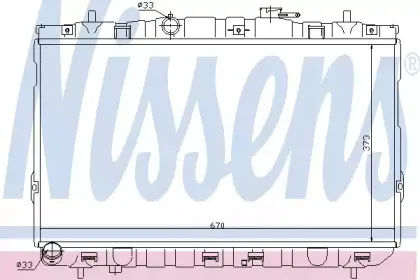 67467 NISSENS Радиатор, охлаждение двигателя
