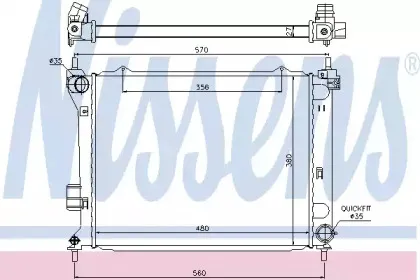 67549 NISSENS Радиатор, охлаждение двигателя