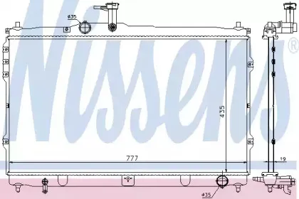67095 NISSENS Радиатор, охлаждение двигателя