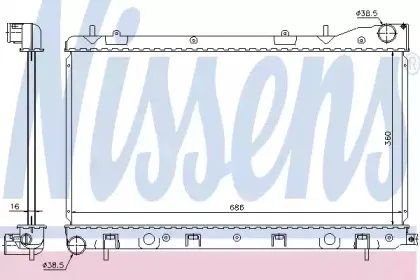 67726 NISSENS Радиатор, охлаждение двигателя