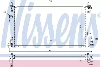 68528 NISSENS Радиатор, охлаждение двигателя