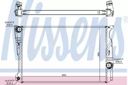 60809 NISSENS Радиатор, охлаждение двигателя