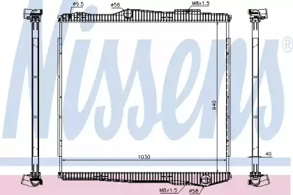 672900 NISSENS Радиатор, охлаждение двигателя