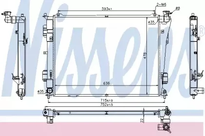 66783 NISSENS Радиатор, охлаждение двигателя