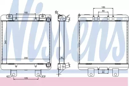 62333 NISSENS Радиатор, охлаждение двигателя