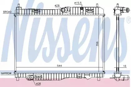 66858 NISSENS Радиатор, охлаждение двигателя