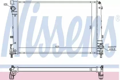 617863 NISSENS Радиатор, охлаждение двигателя
