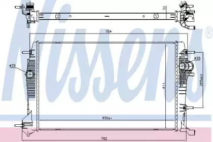637648 NISSENS Радиатор, охлаждение двигателя