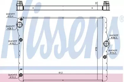 60778 NISSENS Радиатор, охлаждение двигателя
