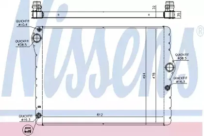 60779 NISSENS Радиатор, охлаждение двигателя