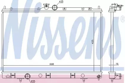 628964 NISSENS Радиатор, охлаждение двигателя
