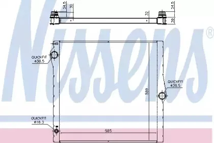 60825 NISSENS Радиатор, охлаждение двигателя