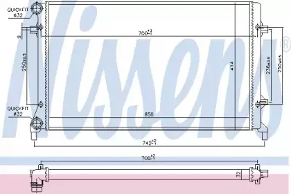65305 NISSENS Радиатор, охлаждение двигателя