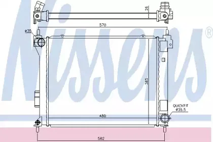 67615 NISSENS Радиатор, охлаждение двигателя