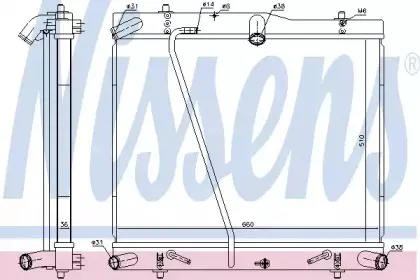 646912 NISSENS Радиатор, охлаждение двигателя
