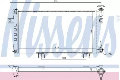 623556 NISSENS Радиатор, охлаждение двигателя