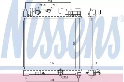 646915 NISSENS Радиатор, охлаждение двигателя