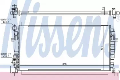 65317 NISSENS Радиатор, охлаждение двигателя