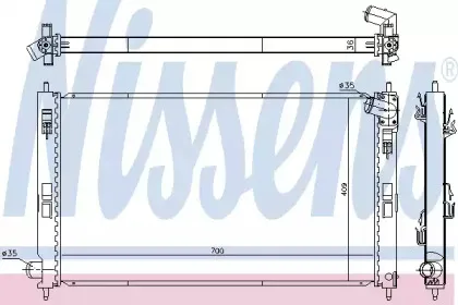 628969 NISSENS Радиатор, охлаждение двигателя