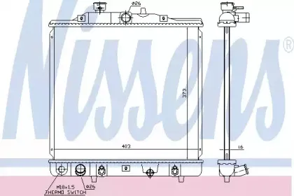 68094 NISSENS Радиатор, охлаждение двигателя