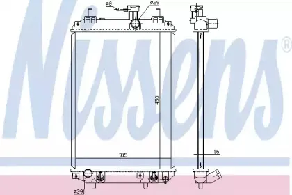617547 NISSENS Радиатор, охлаждение двигателя