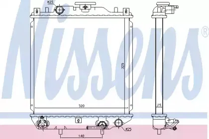 641754 NISSENS Радиатор, охлаждение двигателя