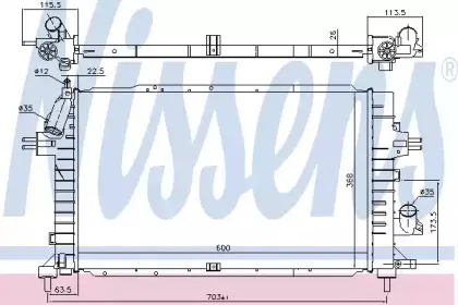 630752 NISSENS Радиатор, охлаждение двигателя