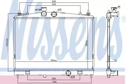 68735 NISSENS Радиатор, охлаждение двигателя