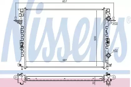 637638 NISSENS Радиатор, охлаждение двигателя
