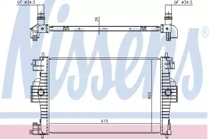 636012 NISSENS Радиатор, охлаждение двигателя