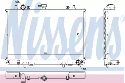 628978 NISSENS Радиатор, охлаждение двигателя