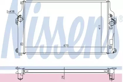646864 NISSENS Радиатор, охлаждение двигателя