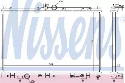 628973 NISSENS Радиатор, охлаждение двигателя