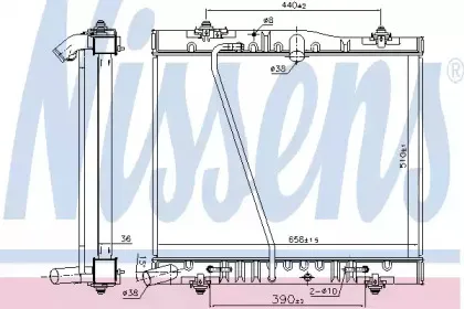 646885 NISSENS Радиатор, охлаждение двигателя