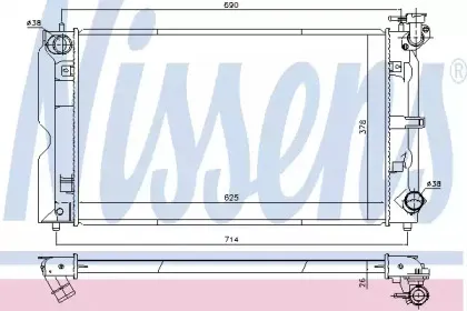 646857 NISSENS Радиатор, охлаждение двигателя