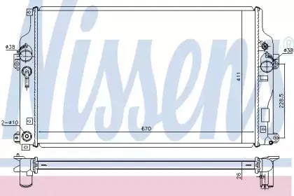 646865 NISSENS Радиатор, охлаждение двигателя