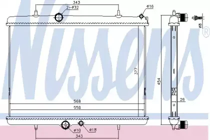 636037 NISSENS Радиатор, охлаждение двигателя