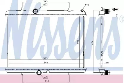 636036 NISSENS Радиатор, охлаждение двигателя