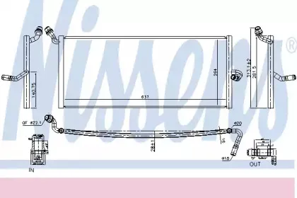 627047 NISSENS Низкотемпературный охладитель, интеркулер