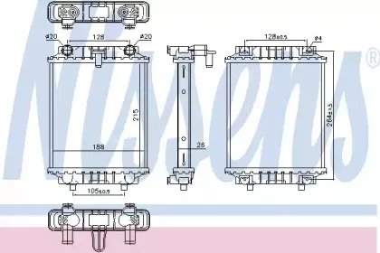 60372 NISSENS Радиатор, охлаждение двигателя