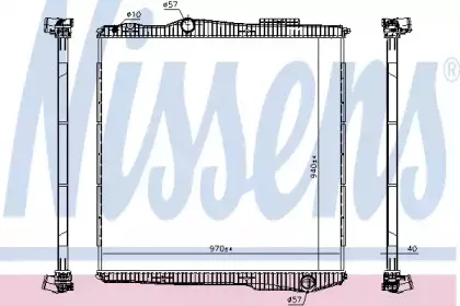 672910 NISSENS Радиатор, охлаждение двигателя