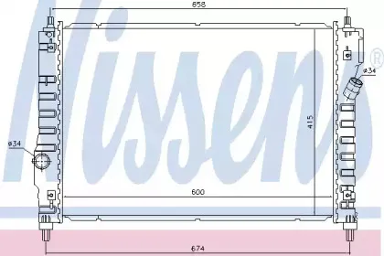 61628 NISSENS Радиатор, охлаждение двигателя