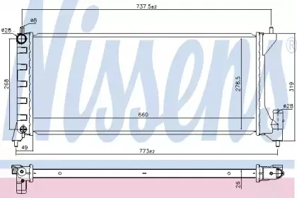 630749 NISSENS Радиатор, охлаждение двигателя
