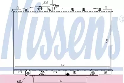 681393 NISSENS Радиатор, охлаждение двигателя