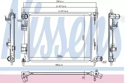 666213 NISSENS Радиатор, охлаждение двигателя