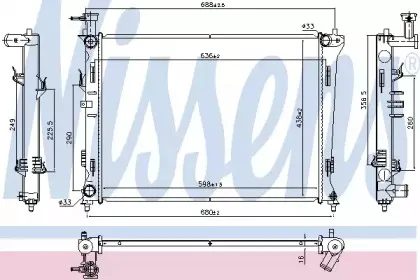 666214 NISSENS Радиатор, охлаждение двигателя