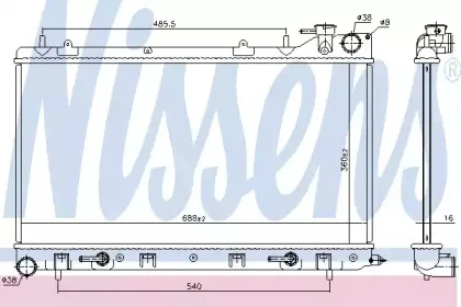 67747 NISSENS Радиатор, охлаждение двигателя