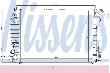 61685 NISSENS Радиатор, охлаждение двигателя