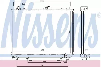 628985 NISSENS Радиатор, охлаждение двигателя
