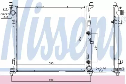 67188 NISSENS Радиатор, охлаждение двигателя